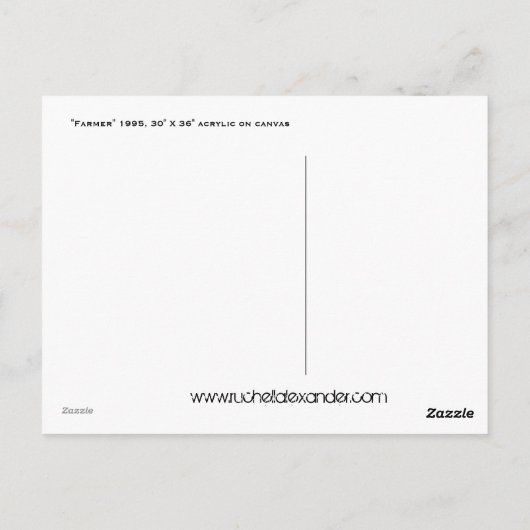 "Farmer" van Ruchell Alexander Briefkaart (Achterkant)