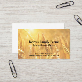 Farmer Wheat Farm Agricultural Business Cards Visitekaartje