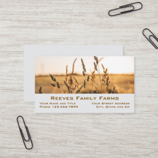 Farmer Wheat Farm Agricultural Business Cards Visitekaartje