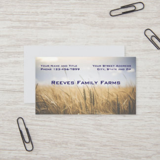 Farmer Wheat Farm Agricultural Business Cards Visitekaartje