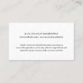 Farmer Working the Field | Agriculture Visitekaartje (Achterkant)