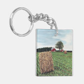 Farmering Haybales Sleutelhanger (Voorkant Links)
