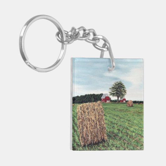 Farmering Haybales Sleutelhanger (Voorkant Links)