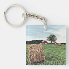 Farmering Haybales Sleutelhanger