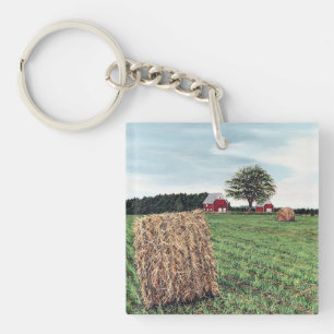 Farmering Haybales Sleutelhanger