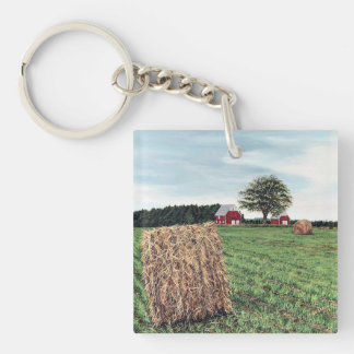 Farmering Haybales Sleutelhanger
