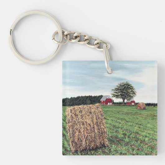 Farmering Haybales Sleutelhanger (Voorkant)