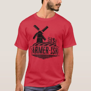 Farmerish Funny Farming Farmer Tractor Animals Gra T-shirt