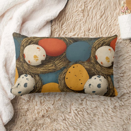Farmer's Colorful Spotted Hen Eggs Kussen (Deken)
