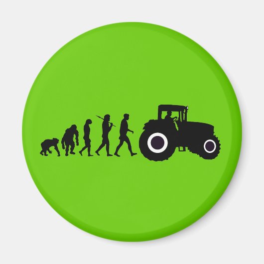 Farmers Evolution of Farming Boerderij Tractor Dri Magneet (Voorkant)
