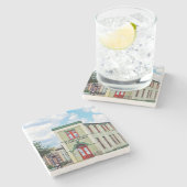 Farmer's Exchange, Athene, Georgia Stenen Onderzetter (Zijkant)