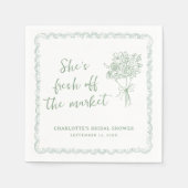 Farmers Fresh Off the Market Bridal Shower Servet (Voorkant)