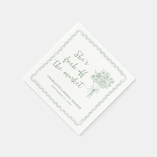 Farmers Fresh Off the Market Bridal Shower Servet (Hoek)