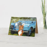 "Farmers Friends" ~Birthday Card Kaart<br><div class="desc">"Farmers Friends"-vogelkaart: de formulering in~"Happy Birthday!" Blue Series I Land Rover en Dog. Ontwerp door GJLC JackCrisp.co.uk</div>