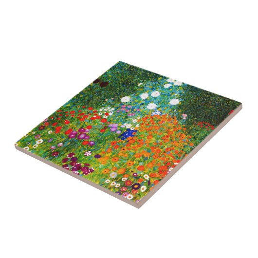 “ Farmer's garden ” , Gustav Klimt Tegeltje (Zijkant)