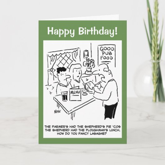 Farmer's had de Shepherd Pie Kaart (Voorkant)
