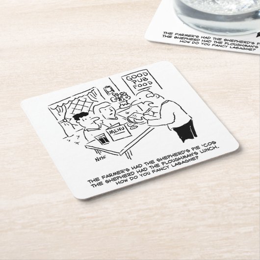 Farmer's had de Shepherd Pie Kartonnen Onderzetters (Schuin)