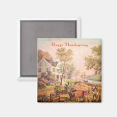 Farmer's Harvest Scene | Thanksgiving magneet (Voorkant / Achterkant)