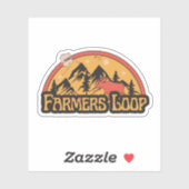 Farmers Loop, Alaska Sticker (Vel)
