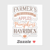 Farmer's Market Appels Pompoenen Hayrides Custom Sticker (Vel)