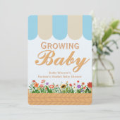 Farmers Market Baby Shower - Blue Kaart (Staand voorkant)