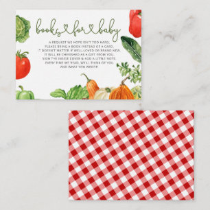 Farmers Market Baby shower Book Request Informatiekaartje