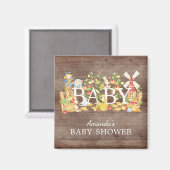 Farmers Market Baby shower Favor Magnet (Voorkant / Achterkant)