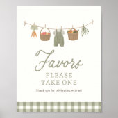 Farmers Market Baby shower Favors Sign Poster (Voorkant)