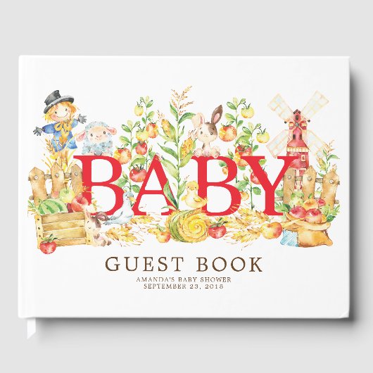 Farmers Market Baby shower Gastenboek (Voorkant)