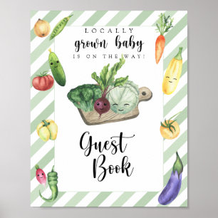 Farmers Market baby shower - gastenboek Poster