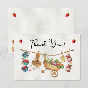 Farmers Market Baby shower Hartelijk dank Kaart