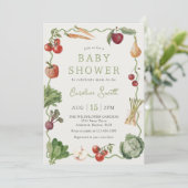 Farmers Market Baby shower Invitation Kaart (Staand voorkant)