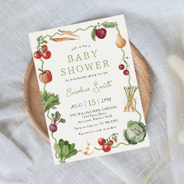 Farmers Market Baby shower Invitation Kaart