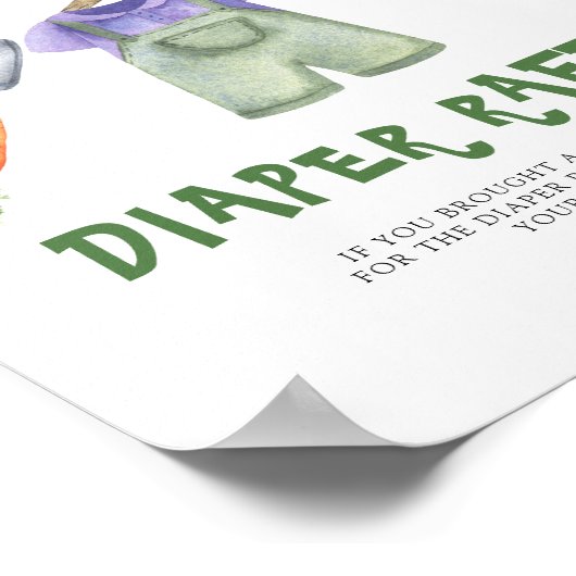 Farmers Market baby shower - Luierverloting Poster (Hoek)