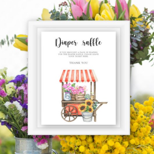 Farmers Market baby shower - Luierverloting Poster