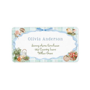 Farmers Market Baby shower Retour Address Label