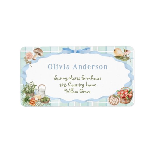 Farmers Market Baby shower Retour Address Label (Voorkant)