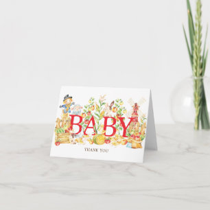 Farmers Market Baby Shower Thank You Note Bedankkaart