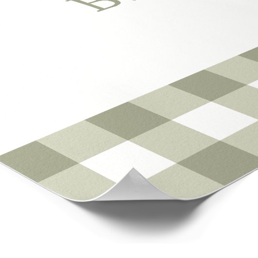 Farmers Market Baby shower Welcome Sign Poster (Hoek)