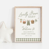 Farmers Market Baby shower Welcome Sign Poster