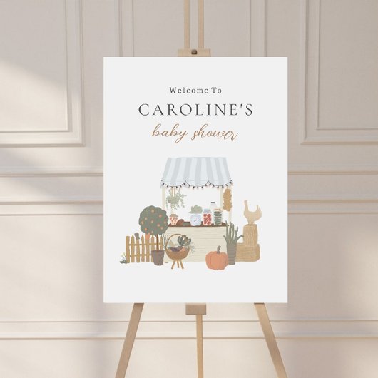 Farmers Market Baby shower Welkom Poster