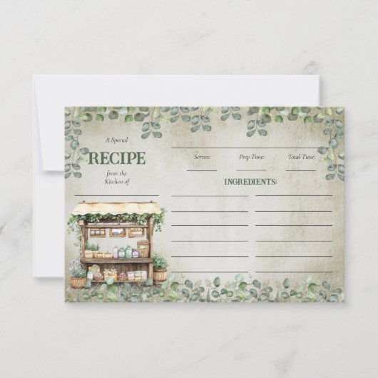 Farmer's Market Boerderij Stand Recept Kaart (Voorkant)