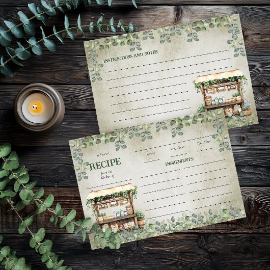 Farmer's Market Boerderij Stand Recept Kaart