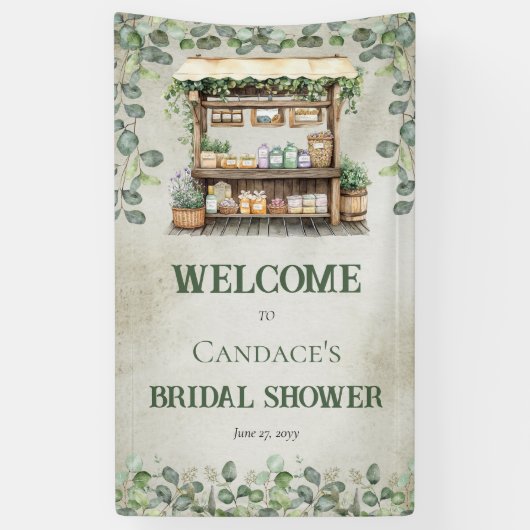 Farmer's Market Boerderij Stand Welkom Vrijgezelle Spandoek (Verticaal)