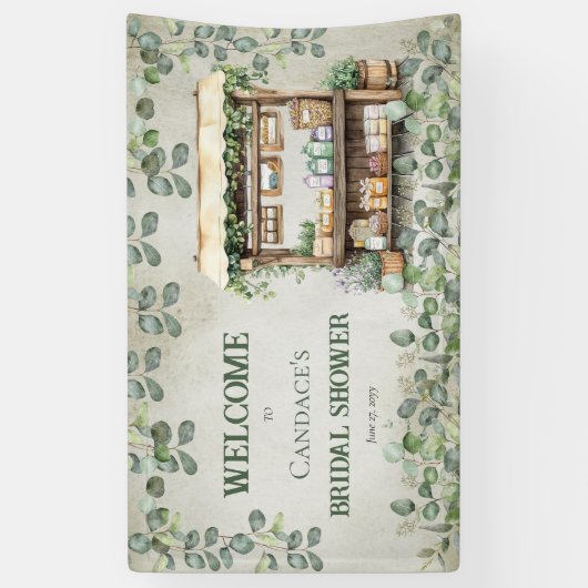 Farmer's Market Boerderij Stand Welkom Vrijgezelle Spandoek (Verticaal)