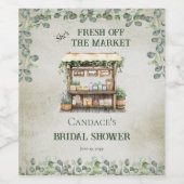 Farmer's Market Boerderij Stand Welkom Vrijgezelle Wijn Etiket (Enkel label)