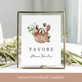 Farmers Market Bridal Shower Favor Table Sign Poster