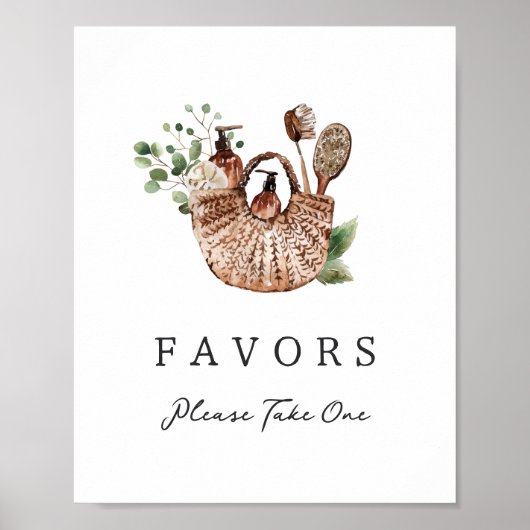 Farmers Market Bridal Shower Favor Table Sign Poster (Voorkant)