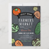 Farmers Market Chalkboard Baby shower Kaart (Voorkant)