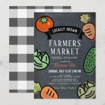 Farmers Market Chalkboard Baby shower